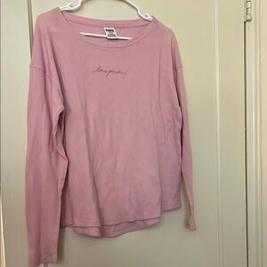 PINK Victoria's Secret Women's Long Sleeve Top - Pink size: M